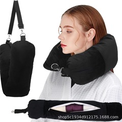 旅行枕多機能u型枕携帯服荷物収納枕飛行機枕