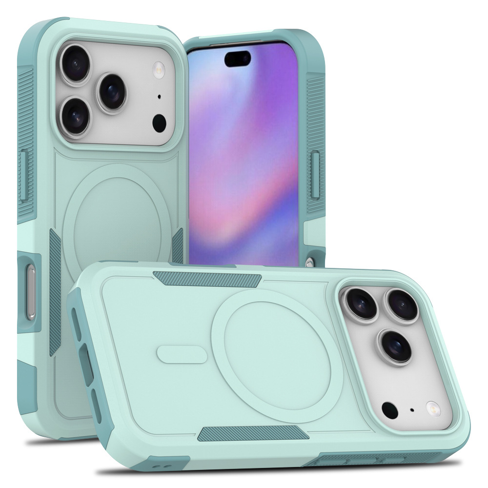 Aplicable Apple 17 Pro zarpe todo incluido dos en uno estuche para teléfono móvil magnético cubierta protectora antideslizante lateral en stock