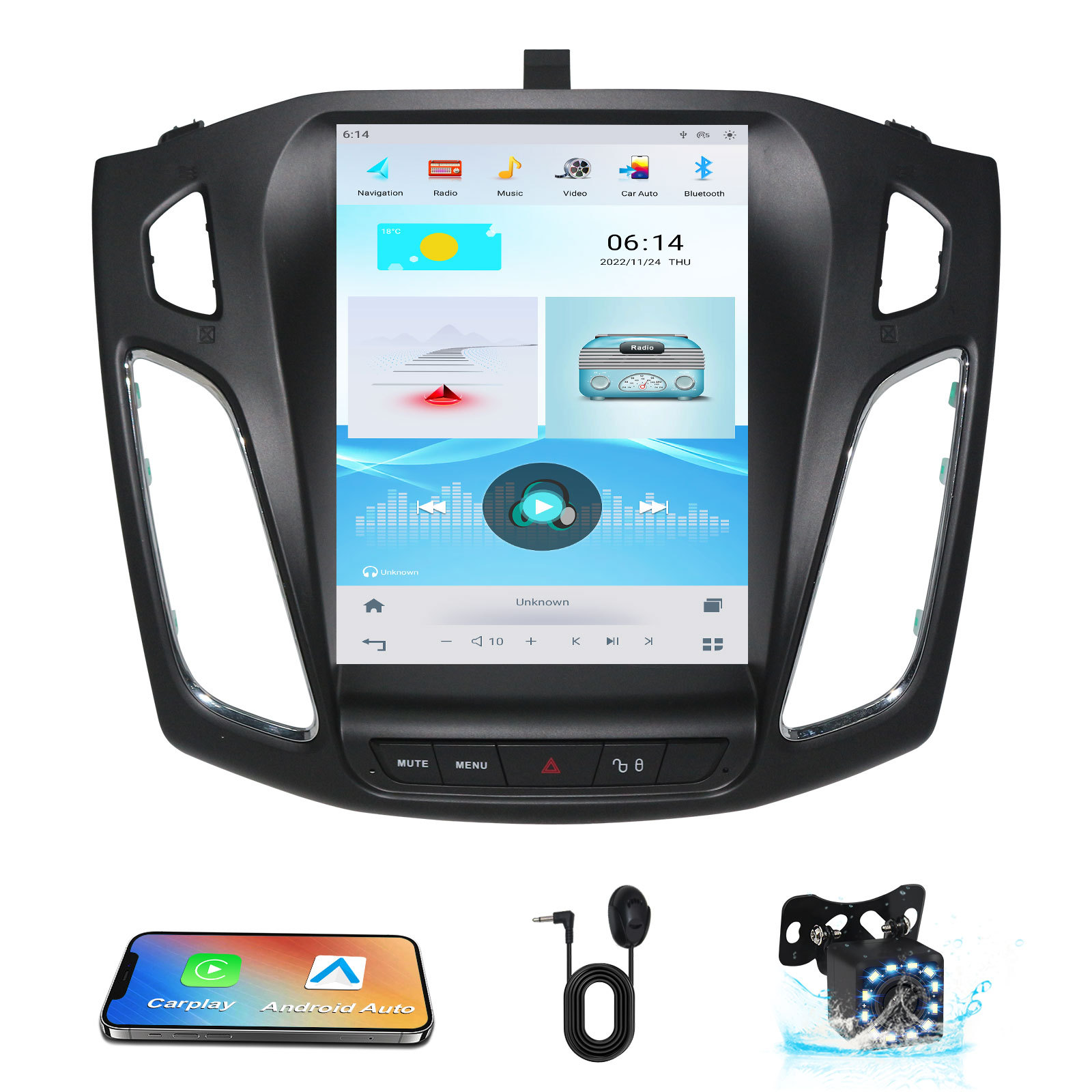 Ford Car Smart Navigation Android Screen For Ford Focus 2012- (Other Automotive Communications) - qualcomm-6125-octa-core-4g64g