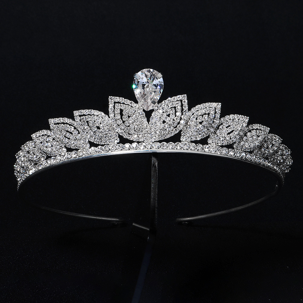 Fashion Luxury Zircon Rhinestone Crown Bridal Wedding Wholesale Nihaojewelry display picture 4