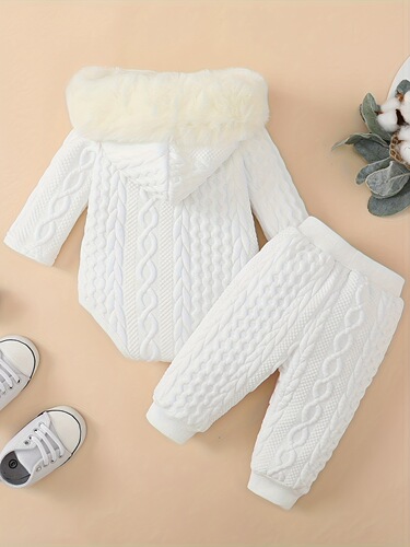 Baby Clothing Sets Girls Hooded Long Sleeve Romper and Crossborder