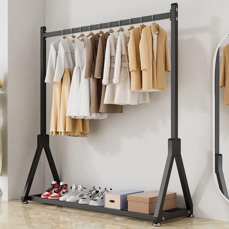 Clothes hanger floor bedroom home room clothes hanger rack mobile clothes hanger indoor clothes hanger simple coat rack