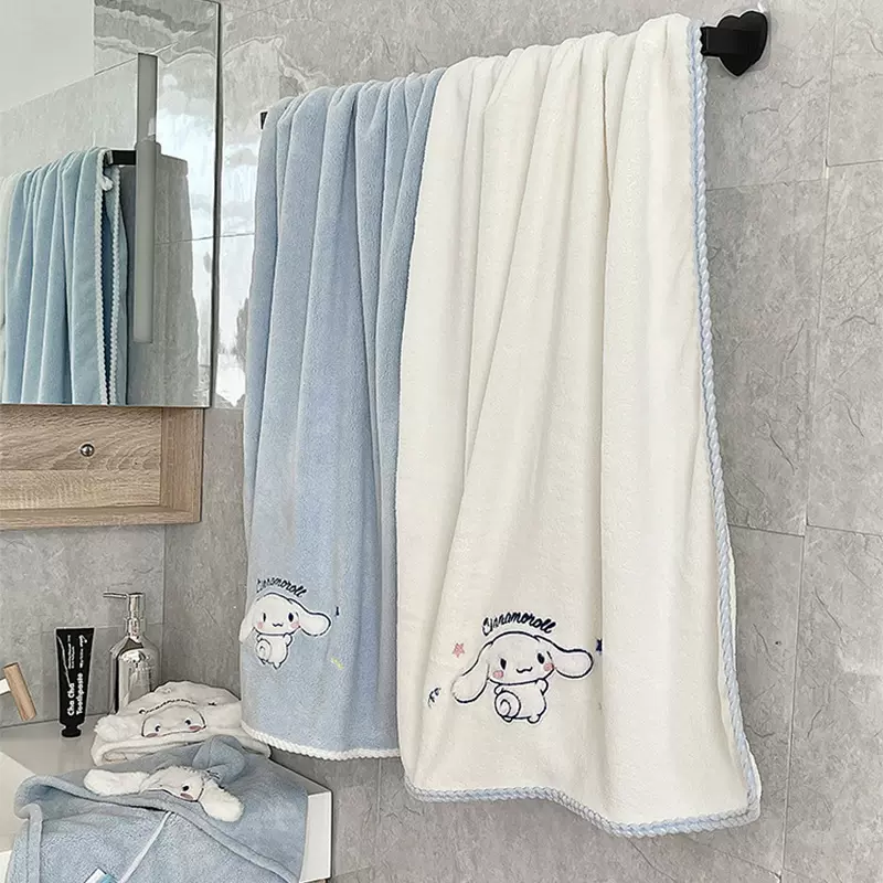 厂家批发浴巾珊瑚绒吸水不易掉毛套巾成人家用刺绣舒适柔软伴手礼