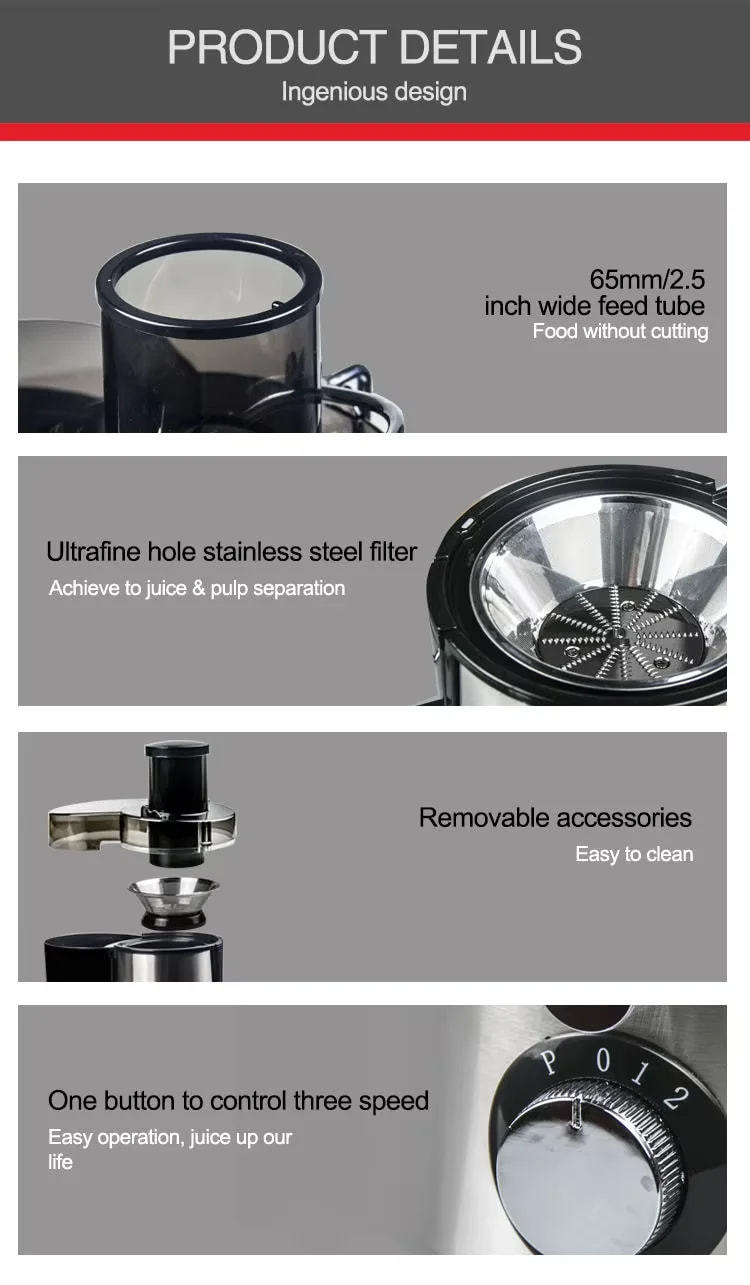 Juicer With Fruit Pulp Separation, Compact Household Appliance_voghion.com