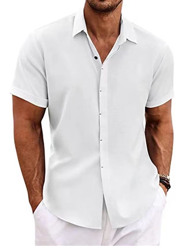 Men's Cotton Linen Cardigan With Double Placket For Summer Style_voghion.com