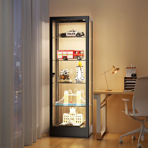 Hand-made cabinet Lego display cabinet with light tempered glass cabinet household dust-proof storage shelf toy display cabinet wine cabinet