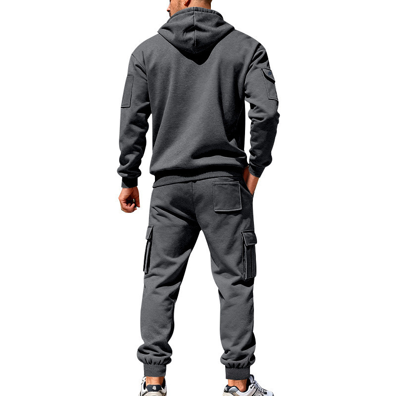 Men's Clothing Men's Heavyweight Fleece Lined Casual Sportswear Workwear Trendy Loose Suit Winter For Formal & Casual_viptrois.com