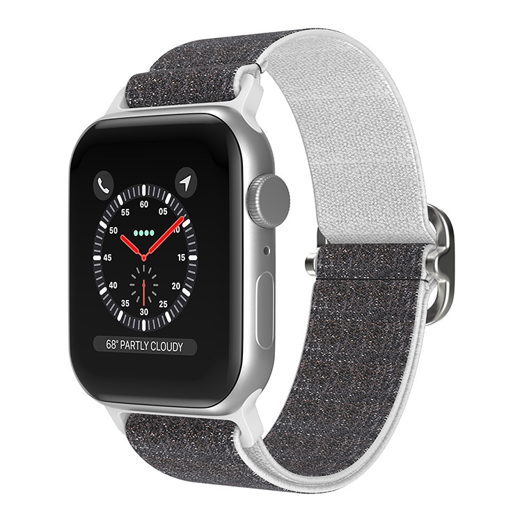Apple Woven Strap Glitter Diamond Buckle for Apple Nylon Watch Strap iwatch8 Strap Adjustable Car Line