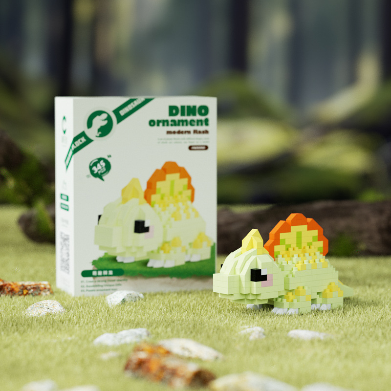 Compatible con Lego Dinosaur Tyrannosaurus Rex Muñeca de dibujos animados Bloques de construcción Adornos de montaje Juguetes educativos para niños Regalos para niños y niñas