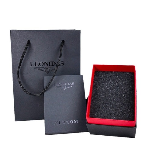 Leonidas & Nайтon Watch Packaging Small Black Box Set Supports Logo Replacement