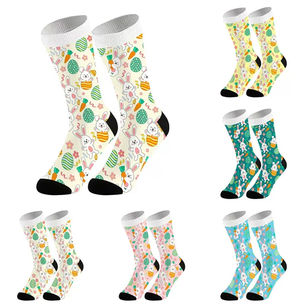 Zst Fun Easter Socks Cartoon Cute Personality Trendy Socks European and American Men and Women Foreign Trade Amazon Sports Couple Socks