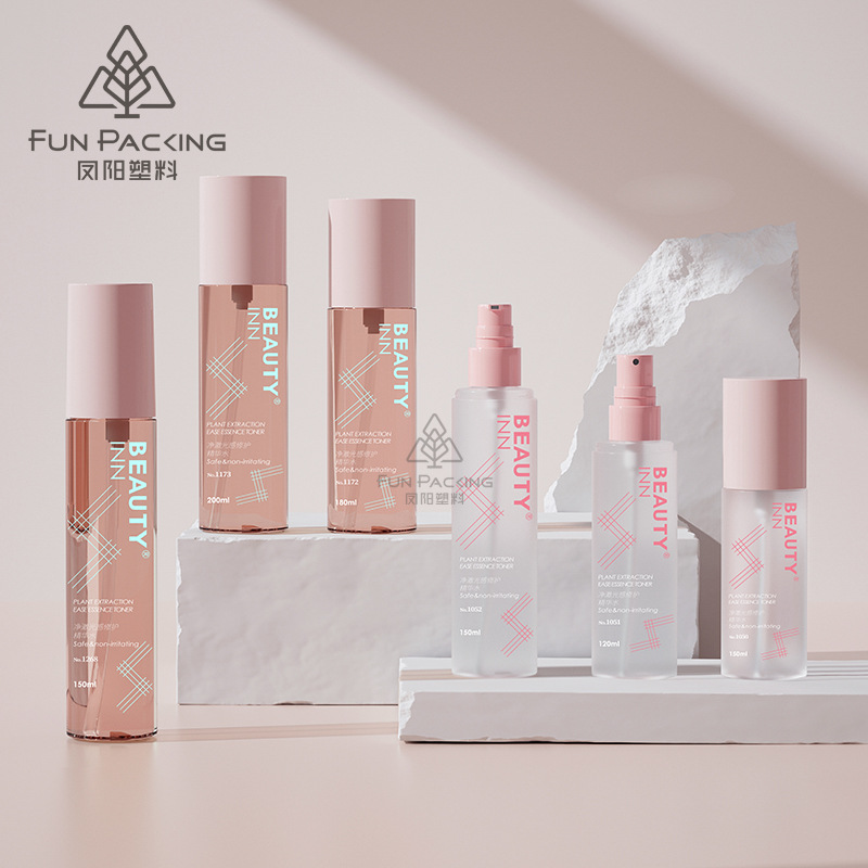 PET三点位全罩直立24牙乳液瓶100ml 120ml 150ml 200ml水乳套装瓶