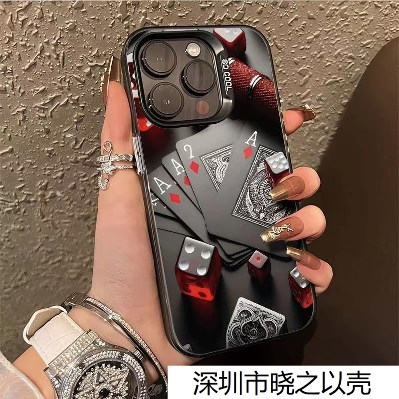 Card Dice Suitable for Apple 17 Mobile Phone Case Iphone16Pro New Protective Cover 15 Trendy 14Pro Classy