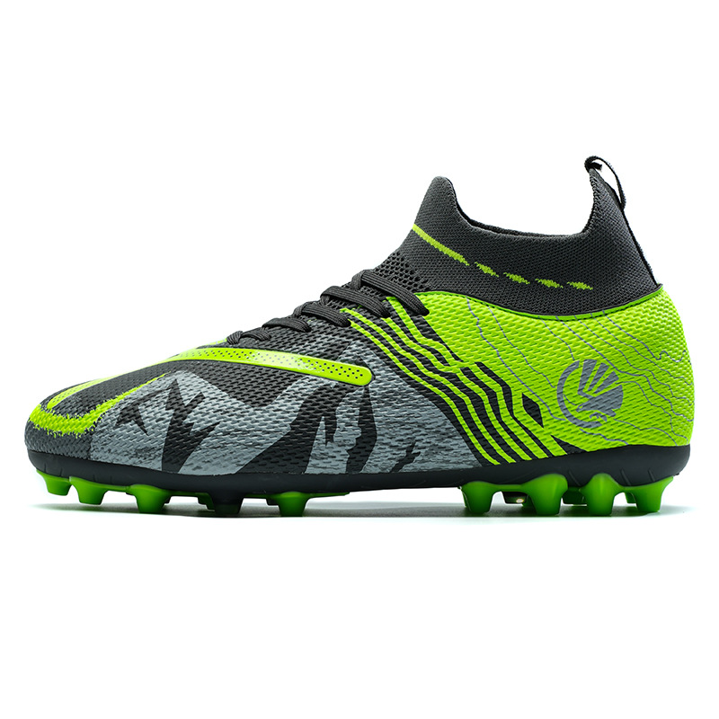 ShoeGlobe Cross-Border New Men And Women Students Long High-Top Broken Spikes Grass Training Football Shoes For Teenagers In Stock_voghion.com
