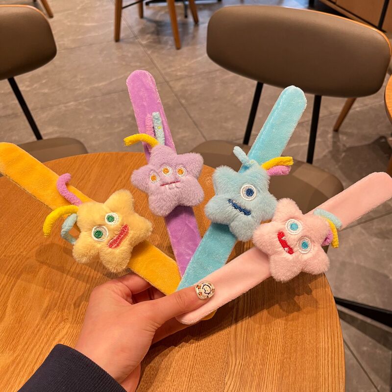 New Children's Plush Cartoon Snap Ring Funny Stars Fun Couple Bracelet Korean Style Female Doll Wedding Throw Gift New Children's Plush Cartoon Snap Ring Funny Stars Fun Couple Bracelet Korean Style Female Doll Wedding Throw Gift