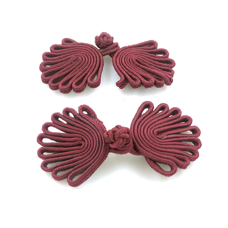 Hecho a mano de nueve cuentas hebilla de la placa de nueve cuentas sin cuentas cheongsam hebilla superior hecha a mano estilo étnico pegatinas de boda Tang traje botones decorativos