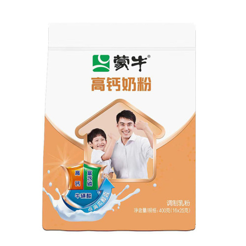 Mengniu high calcium milk powder 400g bag whole milk powder wholesale adults, teenagers and children whole family nutritional milk powder