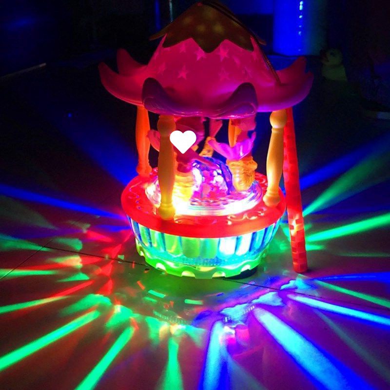 旋转电动灯笼儿童节手提玩具音乐公主发光跨境亚马逊代发一件代发