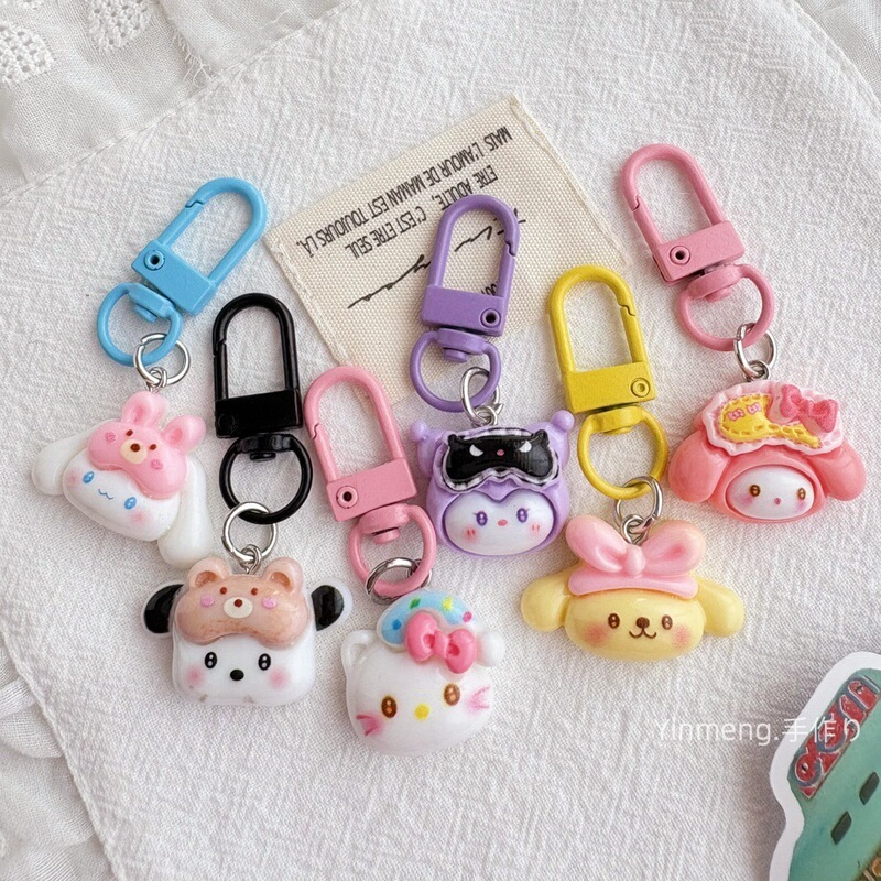 New Cute Cartoon Keychain Sweet Girl Bestie Couple Gift School Bag Pendant Accessories Pendant Key Chain