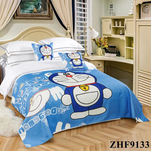 Hotel bed end towel parent-child room bed flag children's room cartoon bed flag homestay cartoon bed end towel hotel linen bed cover