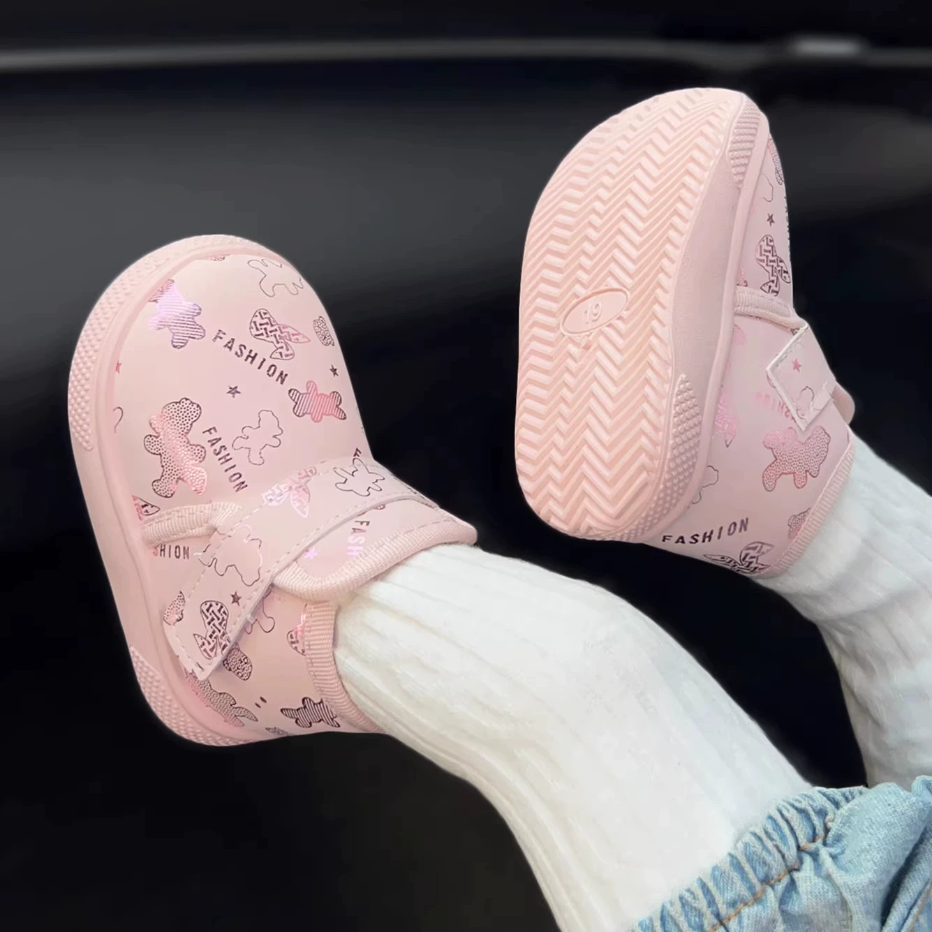 Зимние детские бархатные хлопчатобумажные ботинки снегоступики детские ботинки не выпадут