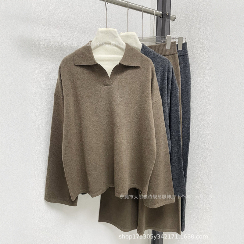 Shenzhen Nanyou Goods ~ High Version Bc Home 25 Early Autumn New Pure Color Simple Round Neck Knitted Cardigan