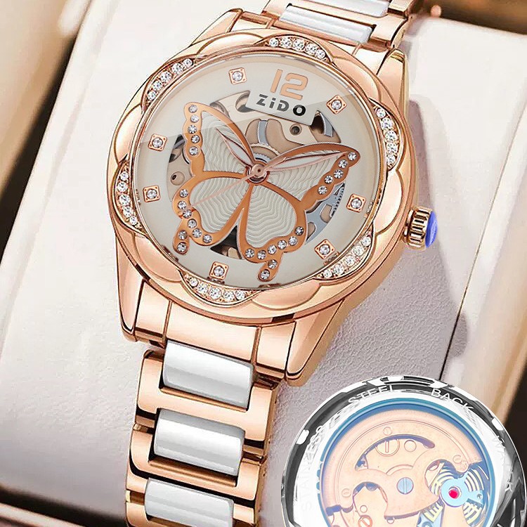 Internet Celebrity Watch for Girls, Quartz Watch, Non-Mechanical Watch, Ceramic Butterfly Luminous Fashion Women's Watch Factory Direct Sale
