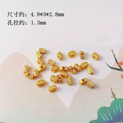 Zərgərlik ara hissələri, Silver Gold-Plated Spacer Bead - lotus-model