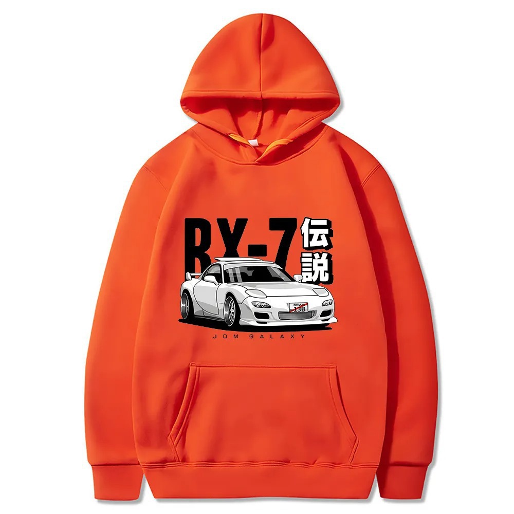 2024 ndy hoodie retro RX7 FD Drift Japanese car print breath