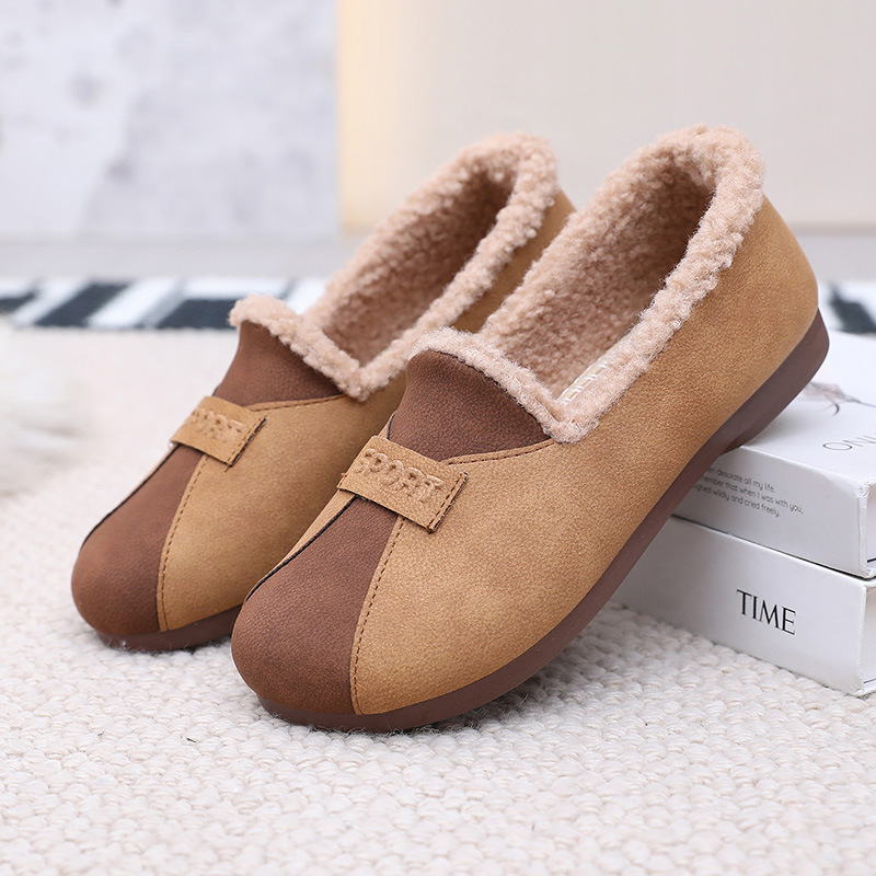 Winter casual lightweight comfortable keep warm sneakers flat