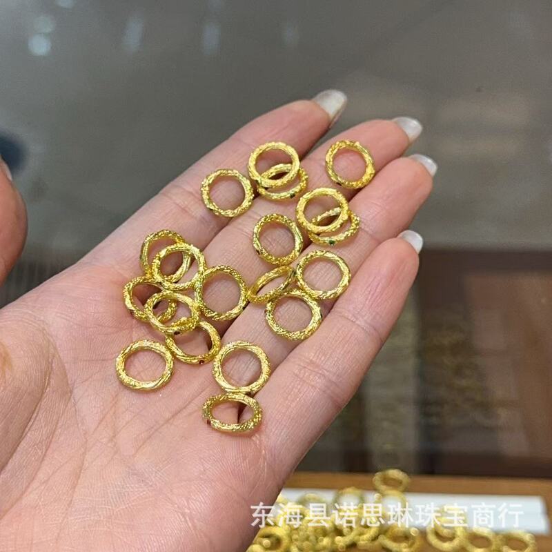 DIY Copper Carving Antique Pure Copper Diamond-encrusted Hot Fire Wheel Diamond-encrusted Gankun Ring Accessories Necklace Bracelet Running Ring