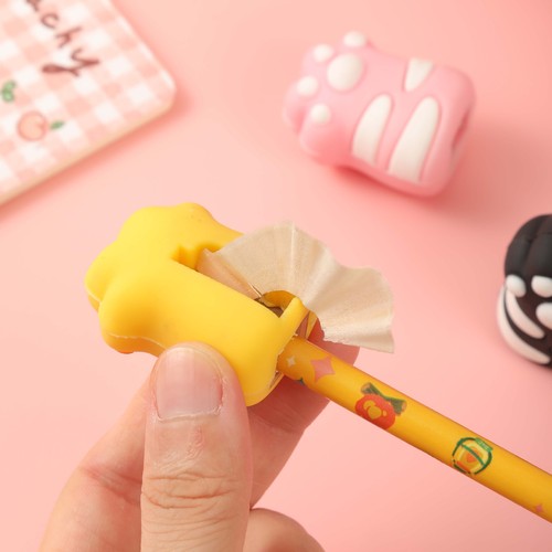 Cartoon Cute Cat Claw Pencil Sharpener Manual Mini Pencil Sharpener Children's Primary School Pencil Sharpener Stationery Gift