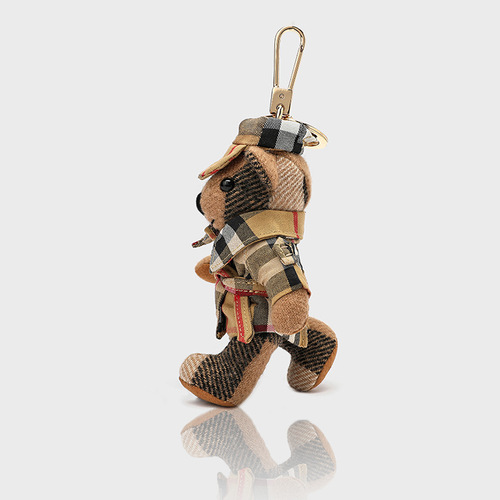 Adorable Teddy Bear Windbreaker Style B Small Bear Wall Decor, Bag Accessory, Plush Cartoon Figurine, Couple Car Keychain