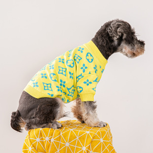 Beautiful Trendy Brand Pet Sweater Thickened Double Layer High Quality Luxury Cat and Dog Clothes Suitable for Small and Medium Dog Clothing