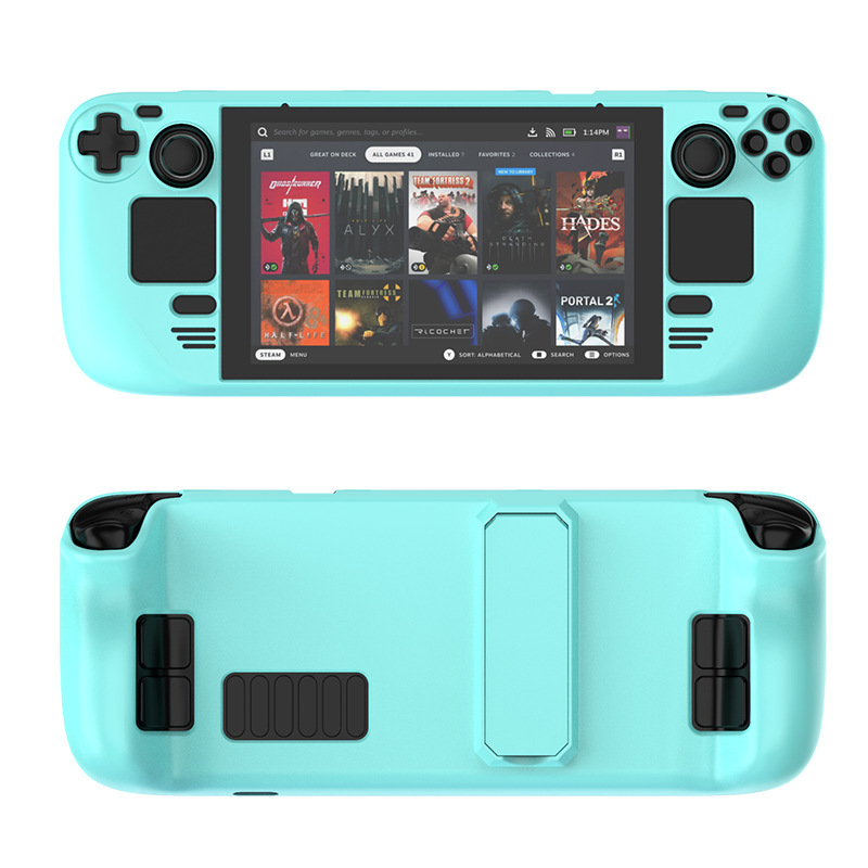 Steam deckカラー保護ケースの肌に優しいOled PC材質保護カバーのスタンド付き部品を適用します|undefined