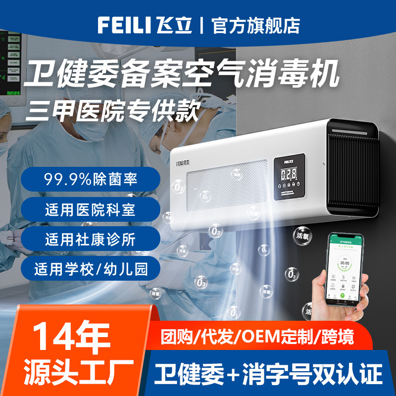 Feili wall-mounted ozone disinfection machine school indoor disinfection and sterilization garbage room deodorization air purifier
