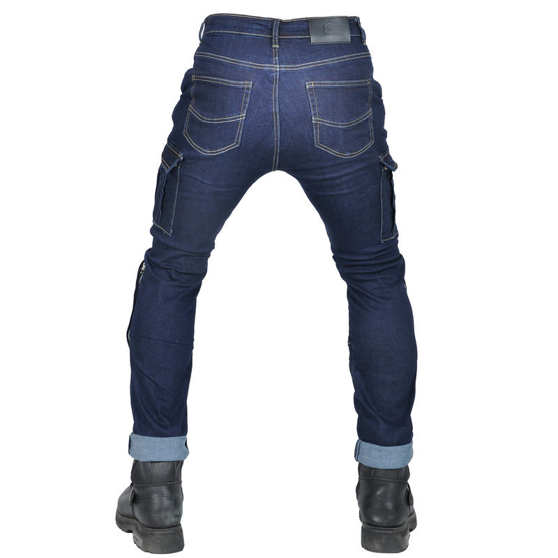 VOLERO pantalones vaqueros de la motocicleta de los hombres y las mujeres de la motocicleta ocasional pantalones de montar retro casual Slim off-road pantalones anti-caída