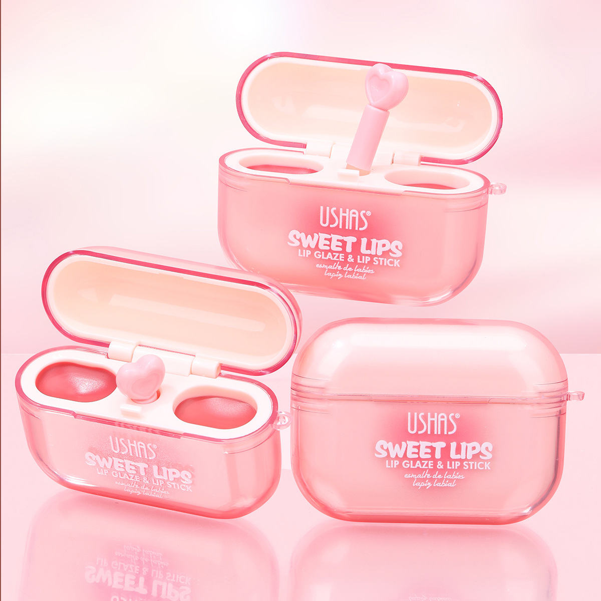 Rubor USHAS, éxito de ventas en Amazon, resistente al agua y de larga duración, UC104, rubor para auriculares con embalaje