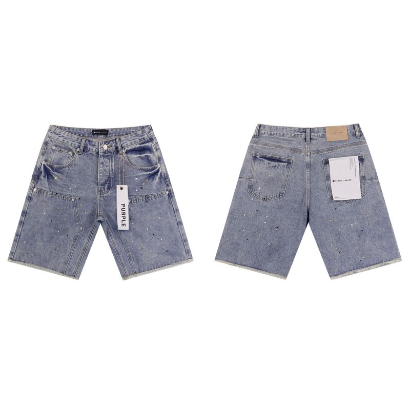 跨境欧美PurpleBrand牛仔裤jeans水洗做旧复古破洞泼墨潮流直筒|undefined