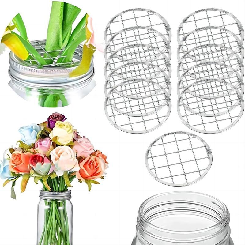 厂家批发梅森罐盖子标口70mm宽口86mm梅森瓶插花盖二合一分体网盖