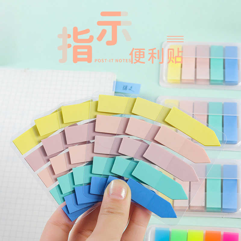 Fluorescent Morandi Indicator Labels Message Index Stickers Semi-Transparent Sticky Notes Student Stationery Notebook