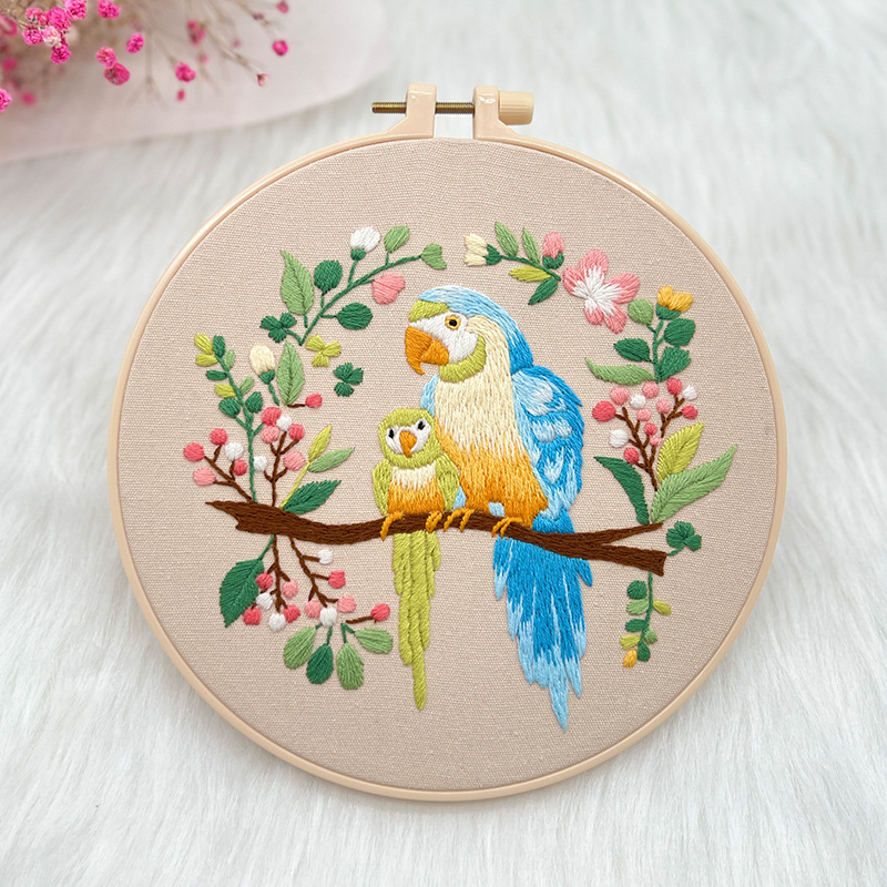 Paquete de material de bricolaje hecho a mano con bordado de búho