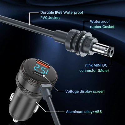Waterproof Car Charger Car Cigarette – Siqaret yandırıcısı
