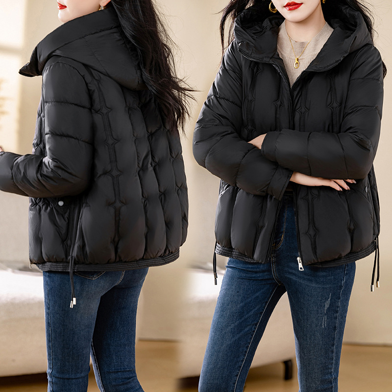 Moda de algodón caliente espeso para mujeres 2024 invierno nuevo estilo coreano casual suelto delgado abrigo de algodón