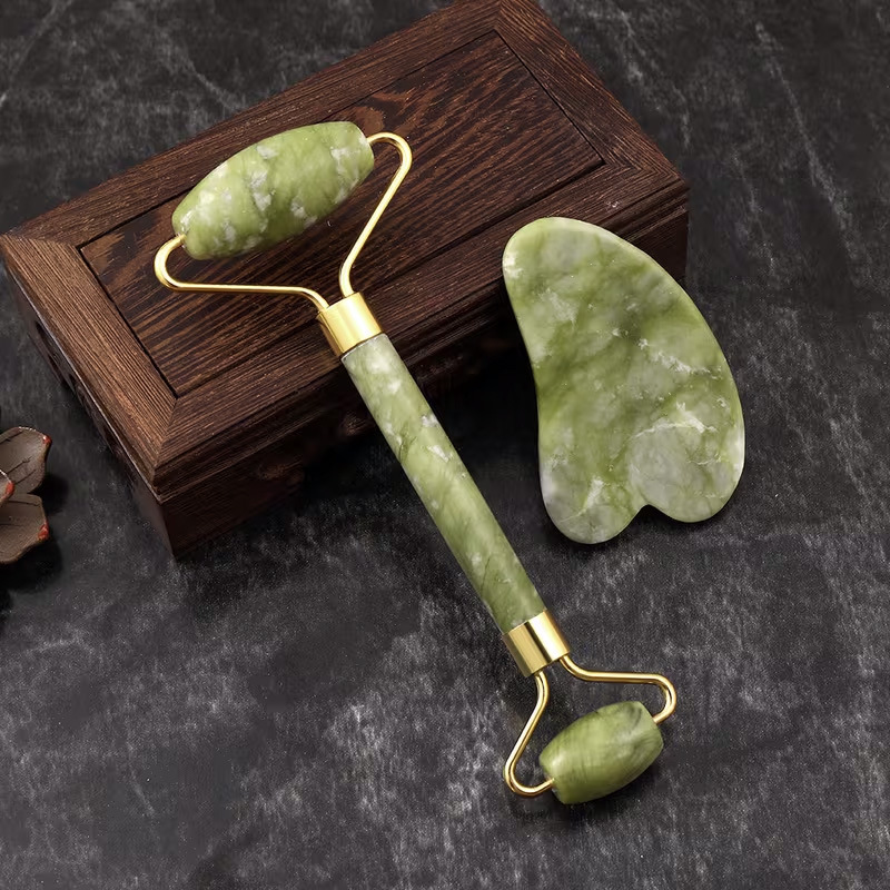 Facial Lifting Roller Massager Natural Jade Jade Beauty Stick Massage...
