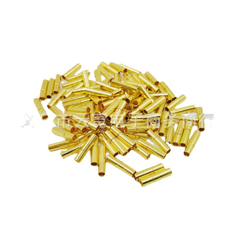 diy3mm cowhide rope golden copper buckle necklace buckle handmade leather rope bracelet buckle inner diameter 3mm bracelet rubber buckle