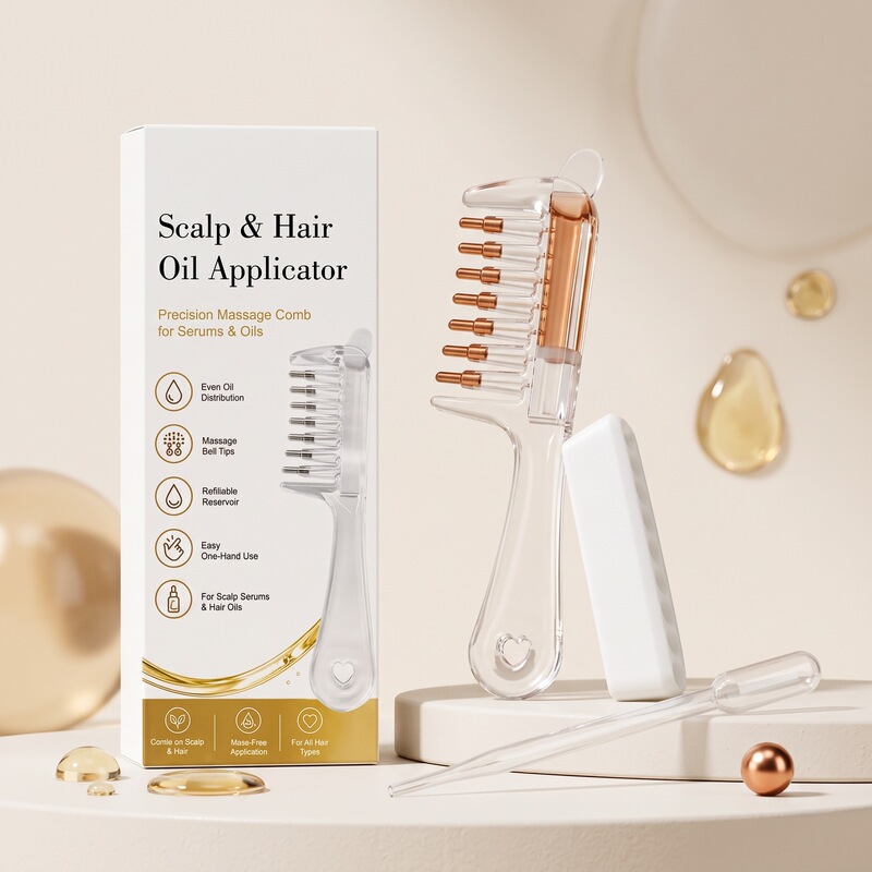 Liquid Conducting Massage Comb Scalp Massage Care Even Liquid Distribution High-Quality Material Portable Home Massage Comb Liquid Conducting Massage Comb Scalp Massage Care Even Liquid Distribution High-Quality Material Portable Home Massage Comb