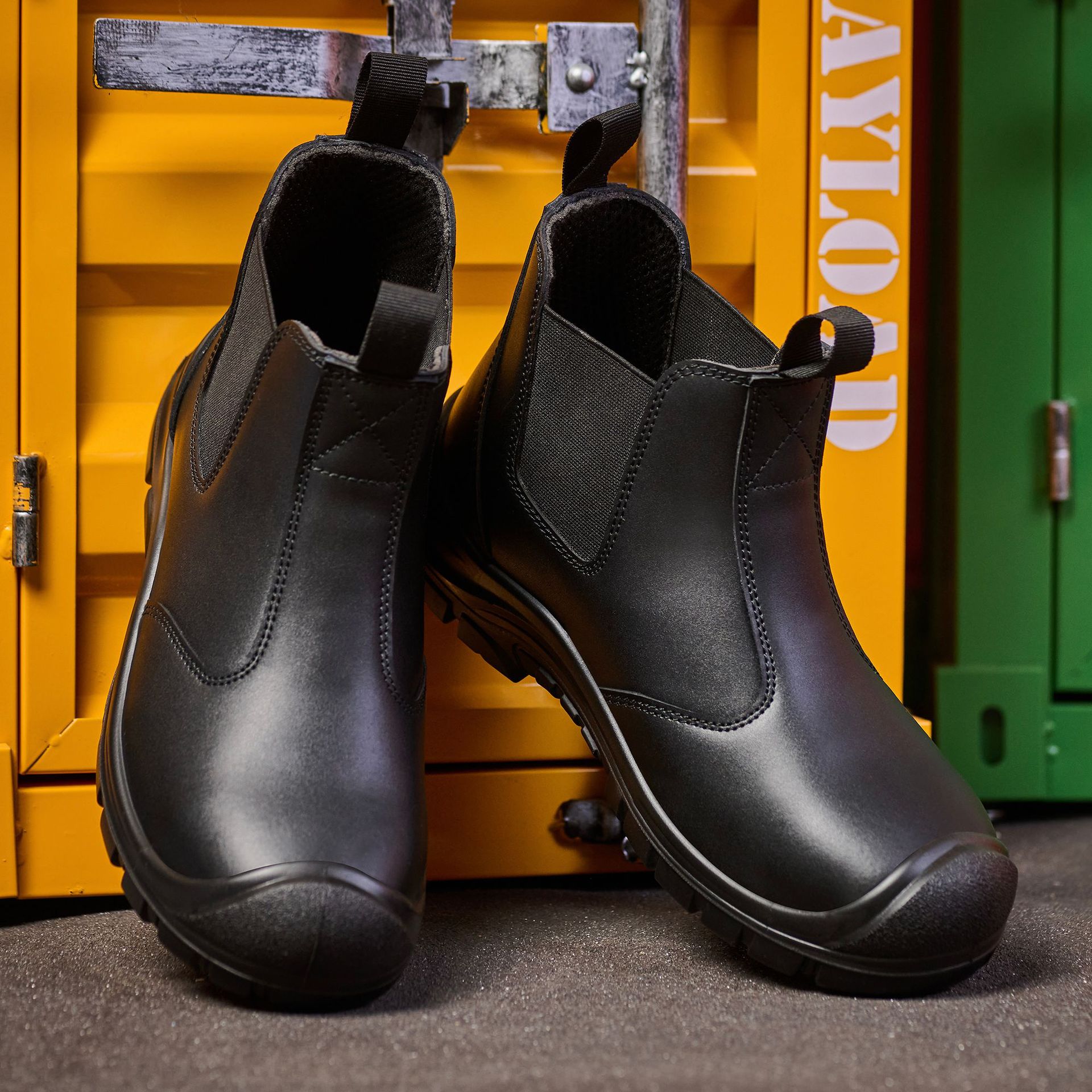 Men Special Work Shoes Men's Steel Toe Breathable Slip-On Safety Casual Fashion Work Shoes_vogvips.com