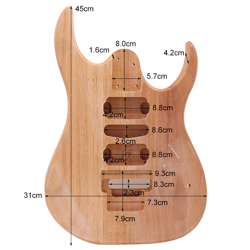Cuerpo de la guitarra eléctrica Sunset color cuerpo de la guitarra solo-Shake accesorios de instrumentos musicales modificados DIY cuerpo de la guitarra eléctrica