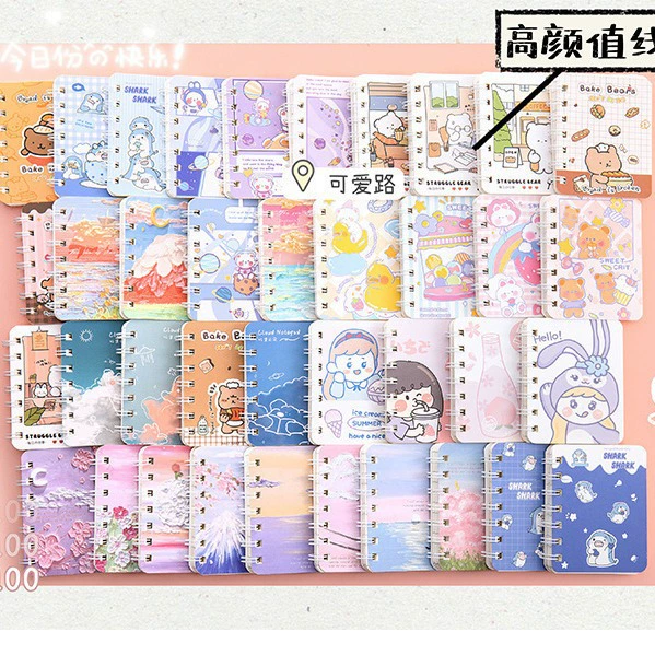 A7 катушка книга мультфильм блокнот мини портативный карманный блокнот Word журнал книга студенческие канцелярские принадлежности